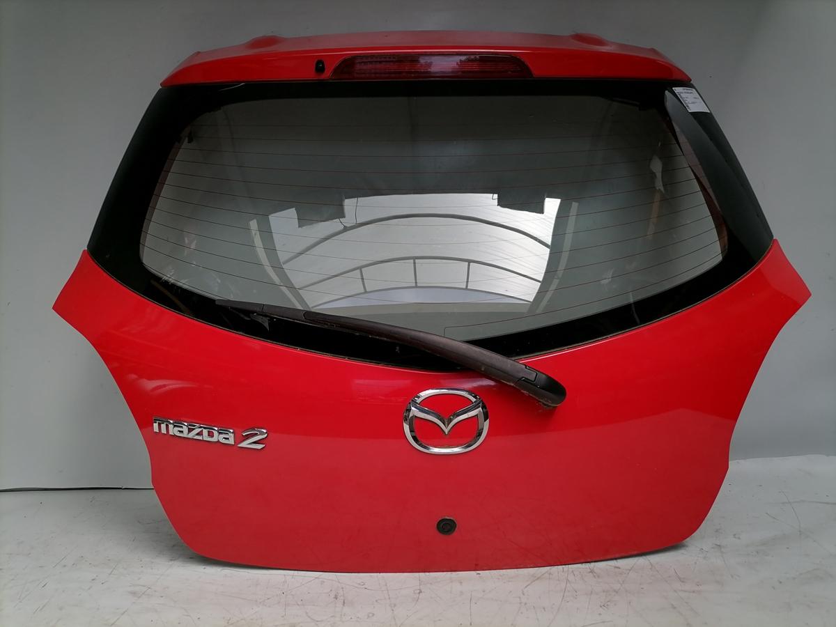 Mazda 2 DE original Heckklappe mit Heckscheibe Rot Bj.2010